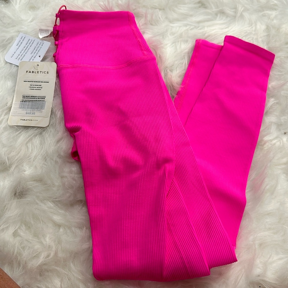 Fabletics high waisted seamless rib legging